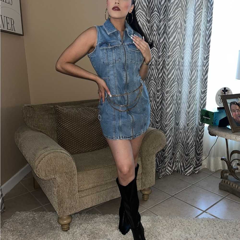 Zara Blue Denim Dress